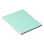 Stilvolle und trendige Mint Green Minimalistisch G Notizblock (angewinkelt)