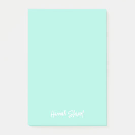 Stilvolle und trendige Mint Green Minimalistisch G Post-it Klebezettel