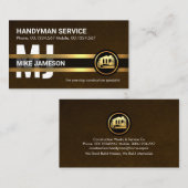 Stilvolle Velvet Brown Gold Lines Border Visitenkarte (Vorne/Hinten)