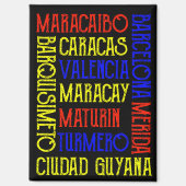 Stilvolle venezuela Caracas Stadt Namen Magnet (Vorderseite)