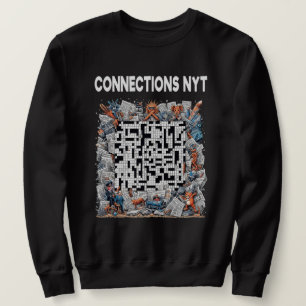 Stilvolle Verbindungen NYT Design Black Sweatshirt