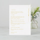 Stilvolle Verlobung Wedding Brautparty Menu Card Folieneinladung (Stehend vorne)