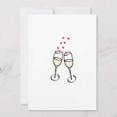 Stilvolle Verlobungs-Toast-Party Einladung (Rückseite)