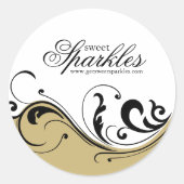 Stilvolle Verpackungskleber Runder Aufkleber (Vorderseite)