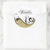 Stilvolle Verpackungskleber Runder Aufkleber (Tasche)