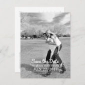 Stilvolle vertikale Save the Date-Foto-Postkarte Ankündigungspostkarte (Vorne/Hinten)