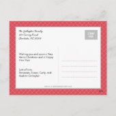 Stilvolle Verzierung Weihnachts-Fotokarte Feiertagspostkarte (Rückseite)