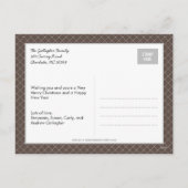 Stilvolle Verzierung Weihnachts-Fotokarte Feiertagspostkarte (Rückseite)