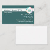 Stilvolle Veterinärdienste Visitenkarte (Vorne/Hinten)