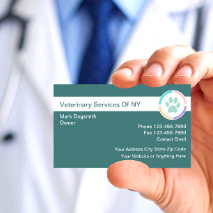 Stilvolle Veterinärdienste Visitenkarte