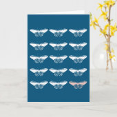 Stilvolle Vintag Blue Butterfly Illustration Karte (Gelbe Blume)