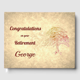 Stilvolle Vintage Baum Stil personalisierte Pensio Gästebuch