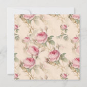 Stilvolle Vintage Blumenhochzeit Einladung (Rückseite)