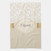 Stilvolle Vintage Damask Geschirrtuch (Vertikal)