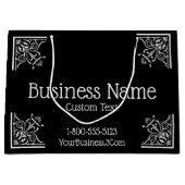 Stilvolle, Vintage Elegant Business Große Geschenktüte (Vorderseite)