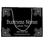 Stilvolle, Vintage Elegant Business Große Geschenktüte (Rückseite)