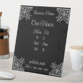 Stilvolle, Vintage Elegant Business Sockelschild (In Situ)