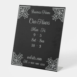 Stilvolle, Vintage Elegant Business Sockelschild