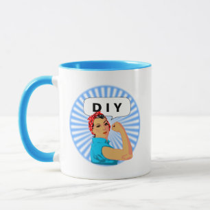 Stilvolle Vintage-Frau & editierbarer DIY-Text Tasse
