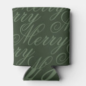 Stilvolle Vintage-Grüne-Script-Weihnachtsfeier Dosenkühler (Rückseite)