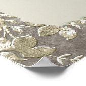 Stilvolle Vintage Pewter Wedding Willkommen Poster (Ecke)