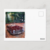 Stilvolle Vintage Retro-Autokarte Postkarte (Rückseite)