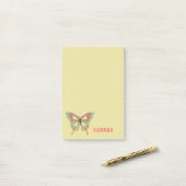 Stilvolle Vintage Retro-Butterfly Post-it Klebezettel (Auf Schreibtisch)