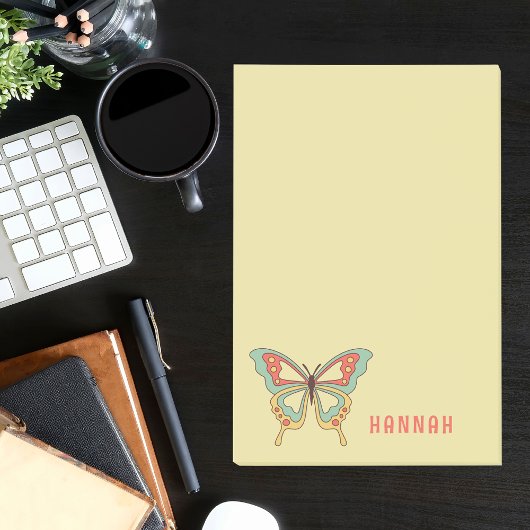 Stilvolle Vintage Retro-Butterfly Post-it Klebezettel