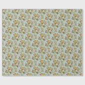 Stilvolle Vintage-Rosa-Rosen-Blumen-Kunstmuster Geschenkpapier (Flach)