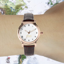 Stilvolle Vintage Rose Gold Monogram