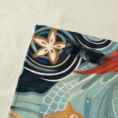 Stilvolle Vintage Waves und Starfish Strandtuch (Beispiel)