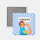 Stilvolle Vintage weibliche und bearbeitbare Lackt Magnet (Vorderseite/Rückseite)