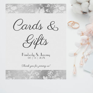 Stilvolle Vintage Zinntellchensignatur Poster