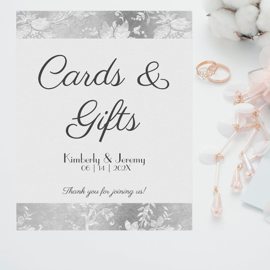 Stilvolle Vintage Zinntellchensignatur Poster