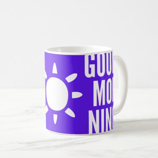 Stilvolle Violet Good Morning Sun Tee Tasse (VorderseiteRechts)