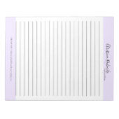 Stilvolle Violet Minimalistisch Notizblock (Vorderseite)