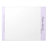 Stilvolle Violet Minimalistisch Notizblock (Vorderseite)