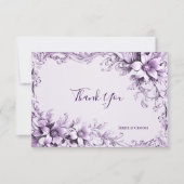 Stilvolle violette Blumen Danke, dass ihr Karte ha (Vorderseite)