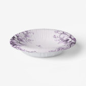 Stilvolle violette Blumen Pappteller (Gewinkelt)