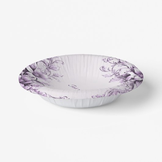 Stilvolle violette Blumen Pappteller (Gewinkelt)