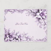 Stilvolle violette Blumen Postkarte (Vorderseite)
