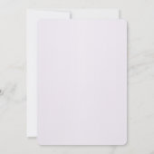 Stilvolle violette Blumen Save the Date (Rückseite)