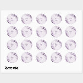 Stilvolle violette Blumen Sticker (Blatt)