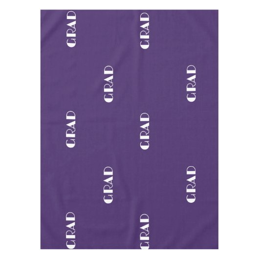 Stilvolle violette Typografie Tischdecke (Vorderseite)
