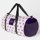 Stilvolle violette und blütige Streifen - Lila Blu Duffle Bag (Rechte Ecke)