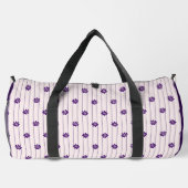 Stilvolle violette und blütige Streifen - Lila Blu Duffle Bag (Rückseite)
