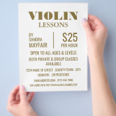 Stilvolle Violinwerbung Flyer (Hand)