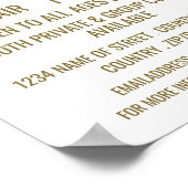 Stilvolle Violinwerbung Poster (Ecke)