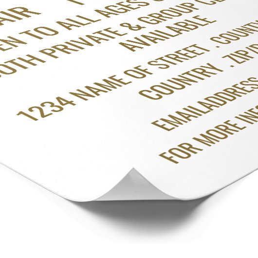 Stilvolle Violinwerbung Poster (Ecke)