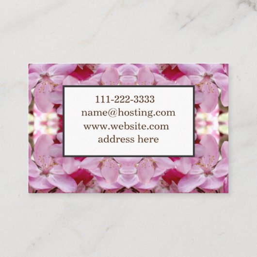 Stilvolle Visitenkarte (Rückseite)